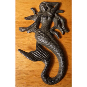 Mermaid Tail Hook Hanger Sign Nautical Beach Cast Iron Tiki Bar Home Decor New